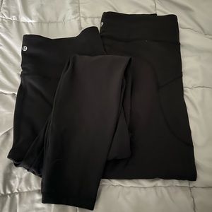 x2 Lululemon Invigorate HR Tight “25 black size 14